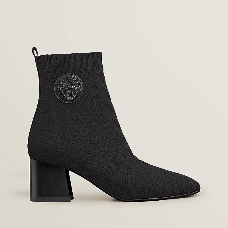 Giày Hermes Volver 60 Ankle Boot Nữ Đen